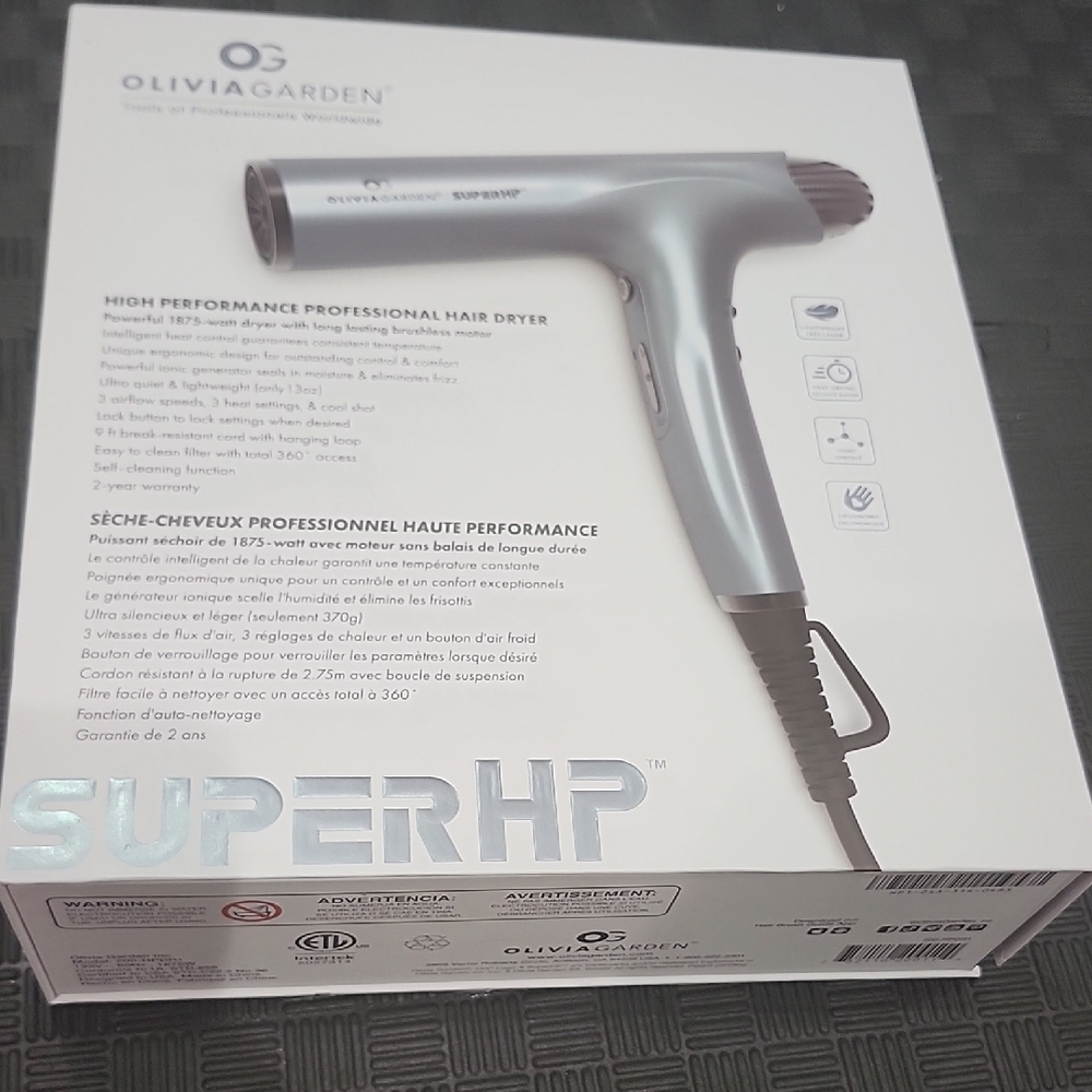 Olivia garden super HP hair dryer UPC# 752110200114